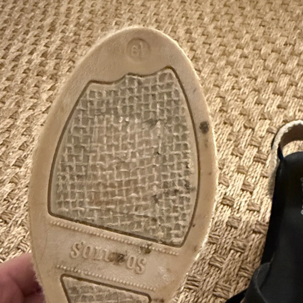 Soludos Black Espadrille Wedge Shoes - Picture 8 of 13